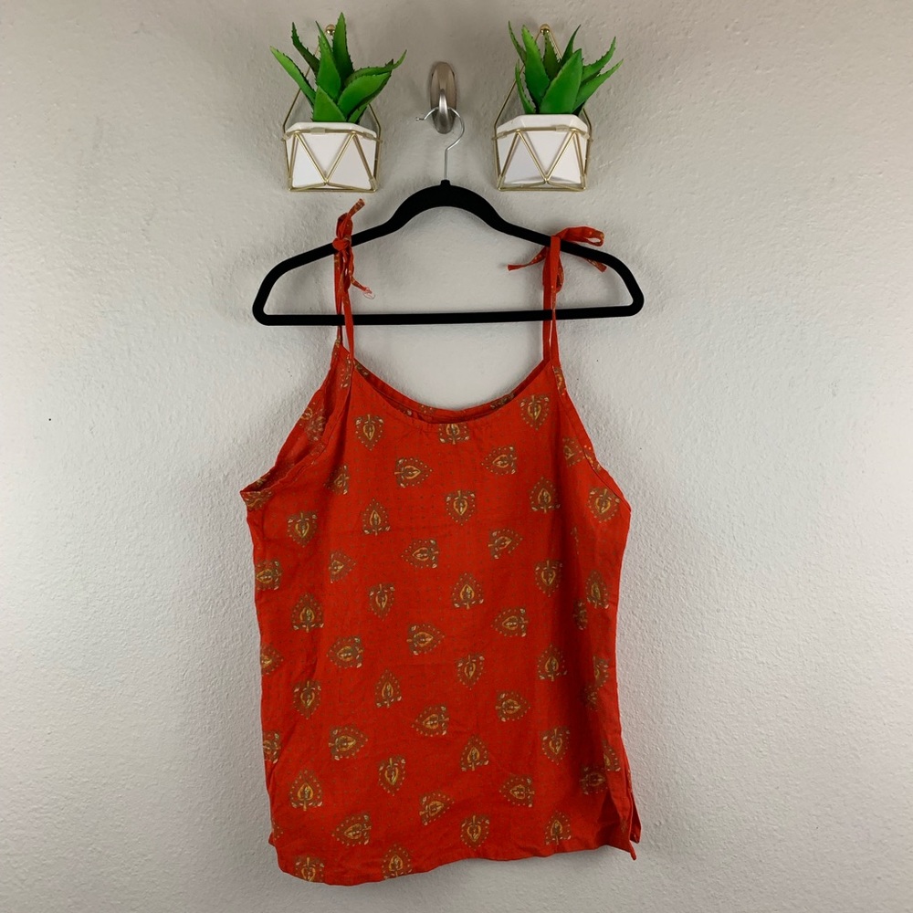 Handmade Tribal Pattern Tie Strap Top Boho Hippie